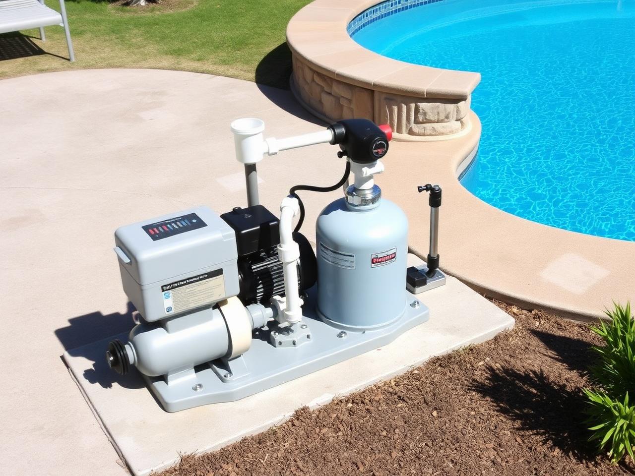 Pool pump and filter equipment